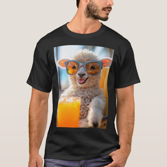 Camiseta Schaf genießt den Strandurlaub (Anverso)
