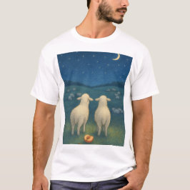 Camiseta Schafe bei Nacht