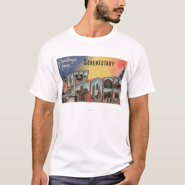 Camiseta Schenectady, Nueva York - escenas grandes de la (Anverso)