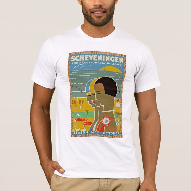 Camiseta Scheveningen ~ La Haya sobre el mar, Holanda (Anverso)