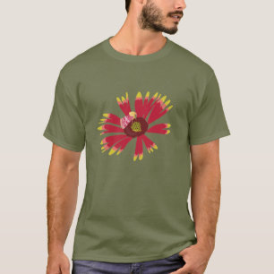 Camiseta Schinia pintada en blanco indio