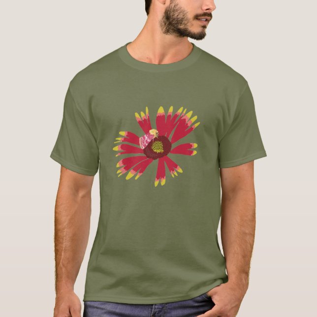 Camiseta Schinia pintada en blanco indio (Anverso)