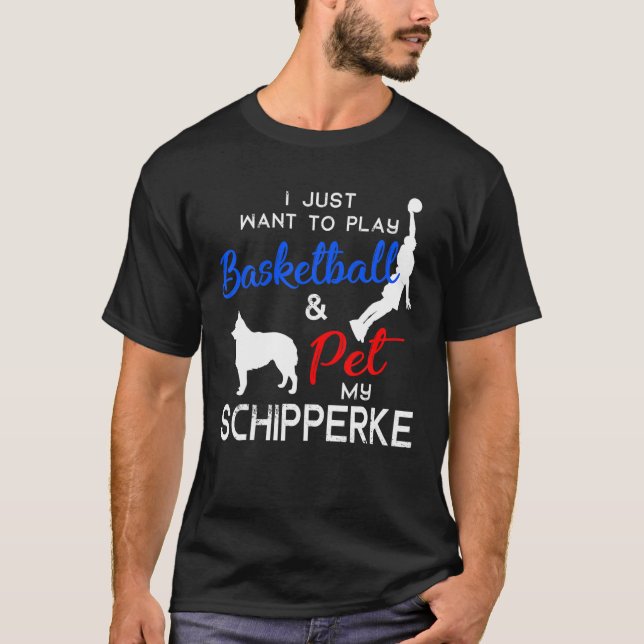 Camiseta Schipperke Funny Básquetbol Dueño De Perros Lover  (Anverso)