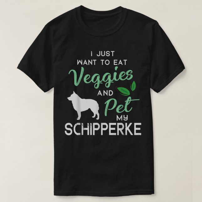 Camiseta Schipperke Funny Perro Vegan Perro Perro Dueño Xma (Diseño del anverso)