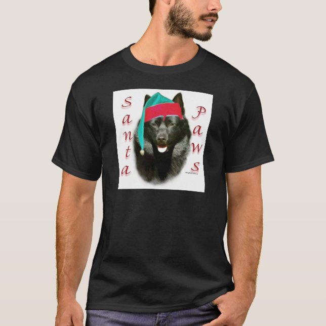 Camiseta Schipperke Santa Paws (Anverso)