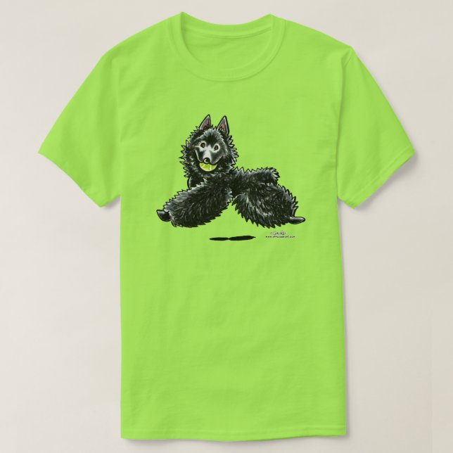 Camiseta Schipperke Vamos A Jugar (Diseño del anverso)