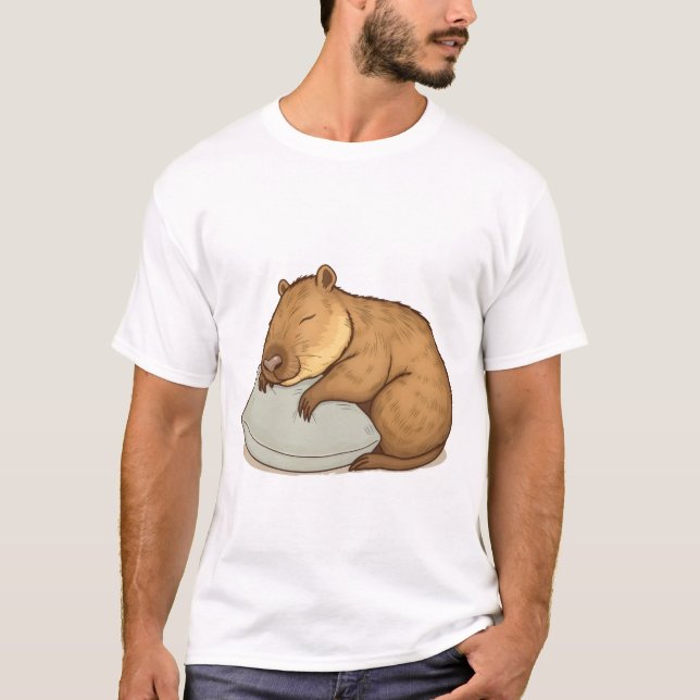 Camiseta Schlafende Capybara Sleepybara (Anverso)