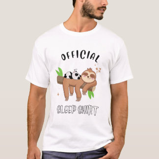 Camiseta Schlafendes Paar Panda und Faultier