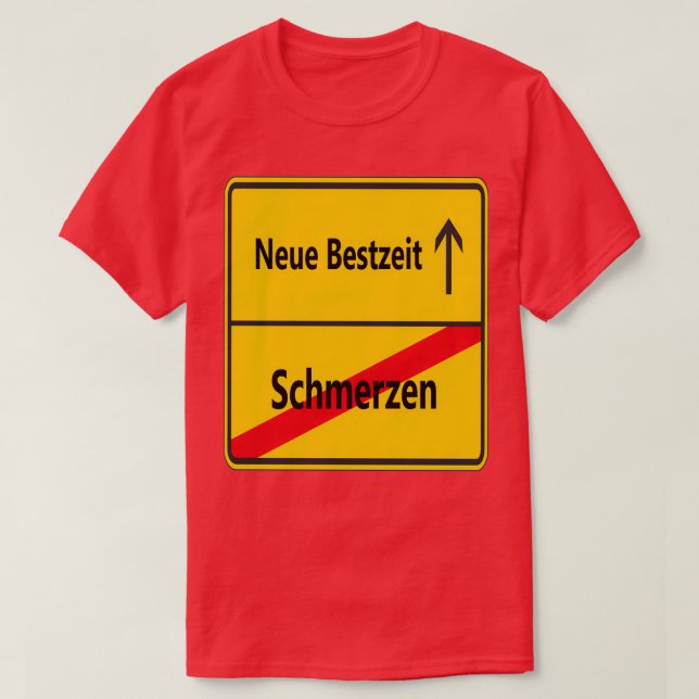 Camiseta Schmerzen Neue Bestzeit (Diseño del anverso)