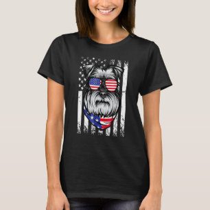 Camiseta Schnauzer bandera de EE. UU. 4 de julio Patriota p