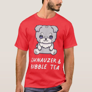 Camiseta Schnauzer & Bubble Tea Kawaii Cute Anime Perro Lov