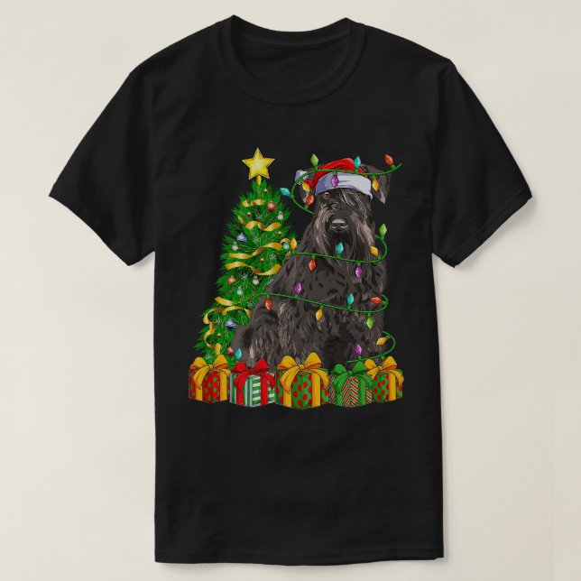 Camiseta Schnauzer Ch en miniatura de coincidencia de árbol (Diseño del anverso)