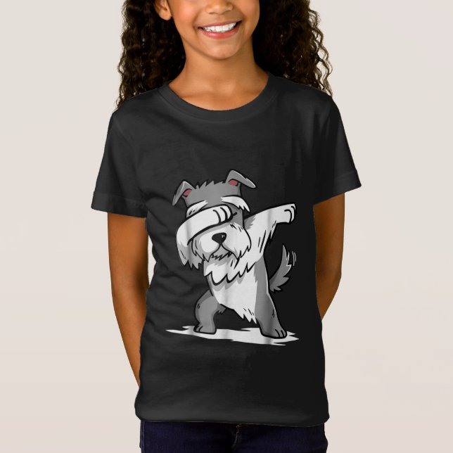 Camiseta Schnauzer Cute Dabbing Funny Dab Dance Gift (Anverso)