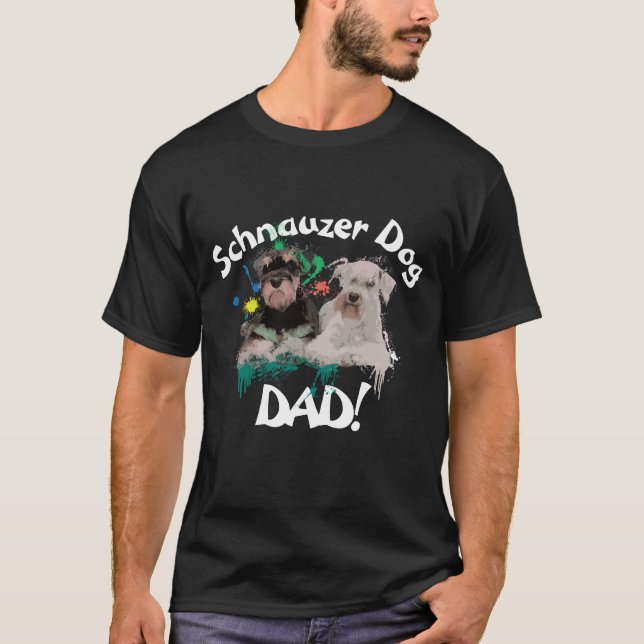 Camiseta Schnauzer Dad Dog Lover El Mejor Papá Perro (Anverso)