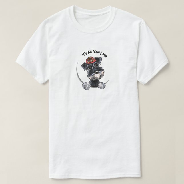 Camiseta Schnauzer de plata negra se trata de mí (Diseño del anverso)