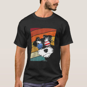 Camiseta Schnauzer Dog Bandera estadounidense Patriotic Sch