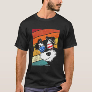 Camiseta Schnauzer Dog Bandera estadounidense Patriotic Sch