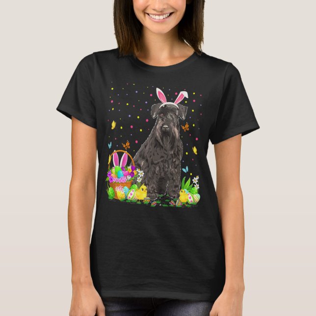 Camiseta Schnauzer Dog Easter Egg Hunting Schnauzer Easter (Anverso)