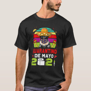 Camiseta Schnauzer Dog Face Mask Quarantino Funny Cinco