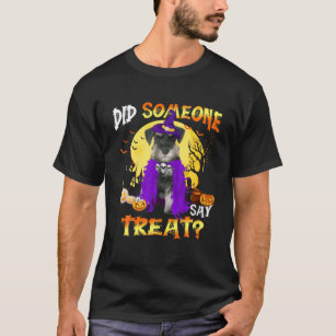 Camiseta Schnauzer Dog Halloween ¿Alguien dijo trato?