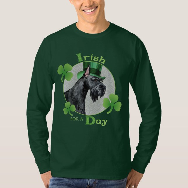 Camiseta Schnauzer, el gigante del Día de San Patricio (Anverso)