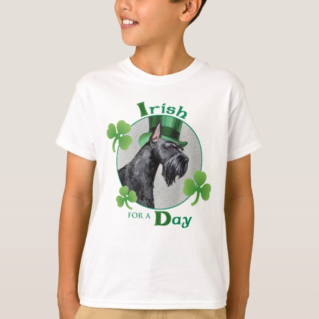 Camiseta Schnauzer, el gigante del Día de San Patricio (Anverso)