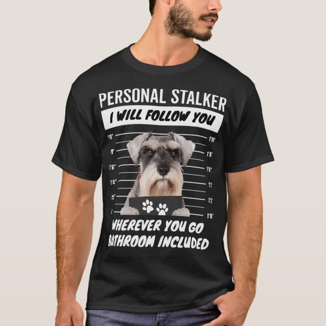 Camiseta Schnauzer en miniatura de perros Stalker (Anverso)