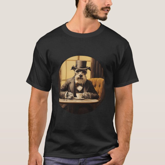 Camiseta Schnauzer English Gentleman Funny Dog Victorian (Anverso)