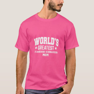 Camiseta Schnauzer estándar para mujeres de raza blanca