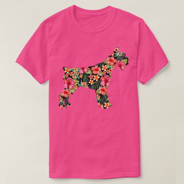 Camiseta Schnauzer Flower for Men Women Boys Girls Kids Dog (Diseño del anverso)