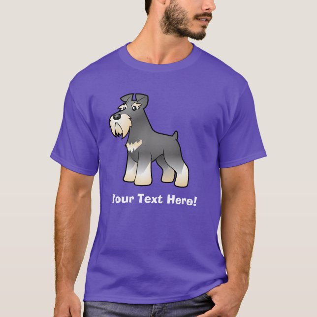 Camiseta Schnauzer gigante/estándar/miniatura del dibujo (Anverso)