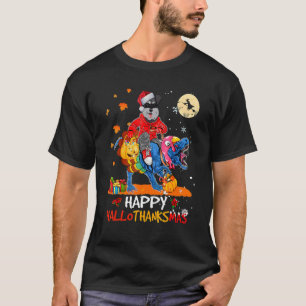 Camiseta Schnauzer Happy Hallothanksmas Halloween Thanksgiv