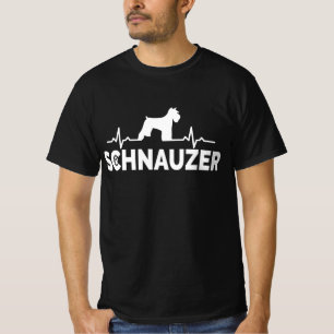 Camiseta Schnauzer Heartbeat - Amante de la adoración del p