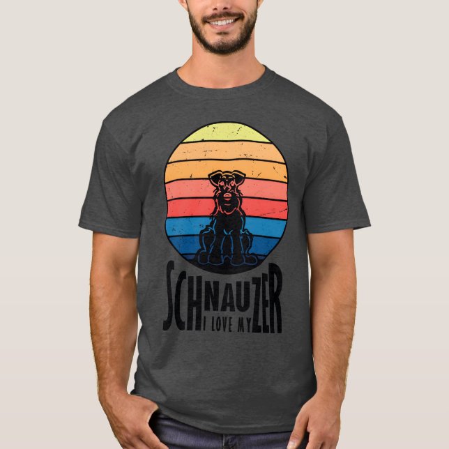 Camiseta Schnauzer Love boy (Anverso)