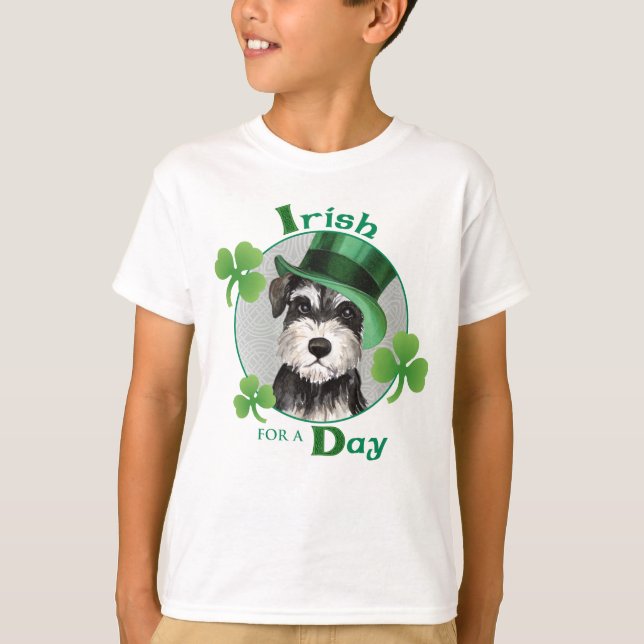 Camiseta Schnauzer miniatura del día de St Patrick (Anverso)