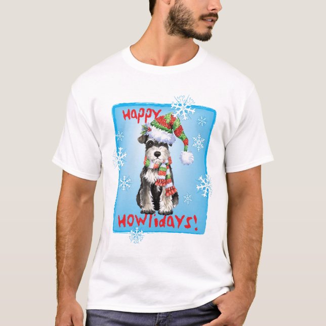 Camiseta Schnauzer miniatura feliz de Howlidays (Anverso)