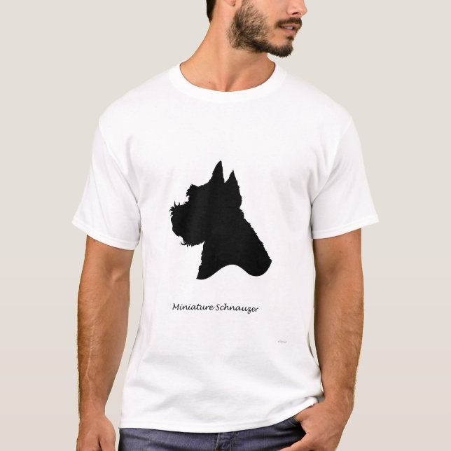 Camiseta Schnauzer miniatura - silueta negra (Anverso)