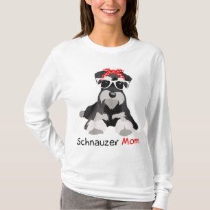 Camiseta Schnauzer Mom Bandana Mujeres Schnauzer Dog