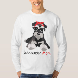 Camiseta Schnauzer Mom Bandana Mujeres Schnauzer Dog