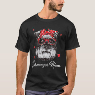 Camiseta Schnauzer Mom Bandana Mujeres Schnauzer Dog Lover