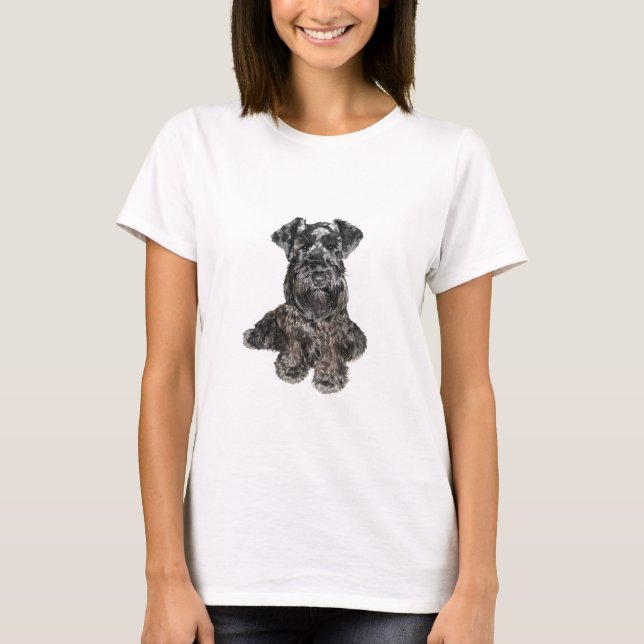 Camiseta Schnauzer (negro) (Anverso)