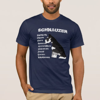 Camiseta Schnauzer negro y de plata