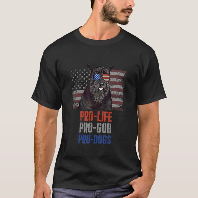 Camiseta Schnauzer Pro Life Pro God Pro Dogs (Anverso)