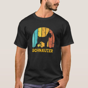 Camiseta Schnauzer Retro Vintage Mini Schnauzer Dog Sunset
