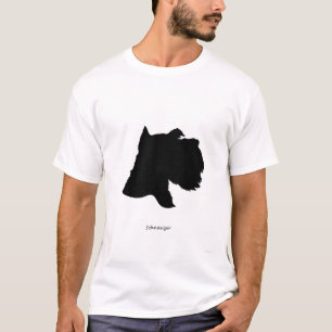 Camiseta Schnauzer - silueta negra