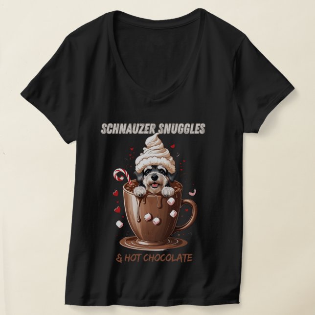 Camiseta Schnauzer Snuggles & Hot Chocolate (Distribución )