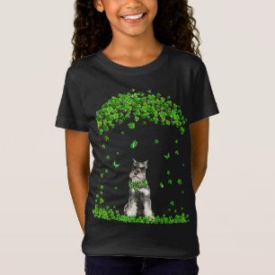 Camiseta Schnauzer St Patricks Day Perro irlandés Shamrock