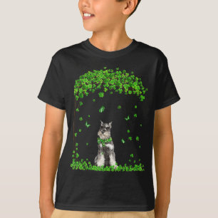 Camiseta Schnauzer St Patricks Day Perro irlandés Shamrock