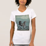 Camiseta Schnauzer Tandem<br><div class="desc">Tándem Schnauzer de Fabfunky. Cuenta con schnauzers montando una bicicleta en un estilo caprichoso y de vapor. | 192047D</div>
