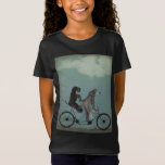 Camiseta Schnauzer Tandem<br><div class="desc">Tándem Schnauzer de Fabfunky. Cuenta con schnauzers montando una bicicleta en un estilo caprichoso y de vapor. | 192047D</div>